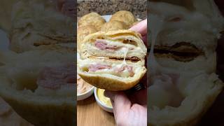 Ham and Cheese Stuffed Biscuitshamandcheese sandwich hotpocket easyrecipe kidapproved yum [upl. by Eitsirc]