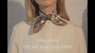 Sabina Savage 42x42cm Silk Twill Scarf How to tie the Neckerchief Knot [upl. by Groveman]