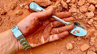 From Red MudBuried to Sparkling Clean  Cleaned the dirtiest Spoon   Cleaning asmr [upl. by Ardnos]