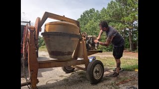 35 Year Old Best Concrete MixerWill It Start Restoration amp Stair Footing For Our New House [upl. by Nev]