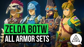 Zelda Breath of the Wild  All Armor Sets amp Where to Get Them [upl. by Annairol]