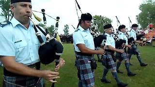 54th Cobourg Highland Games Massed Bands Exit [upl. by Llennol]