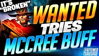 RANK 1 McCree Tries NEW MCCREE BUFF quotIts SO BROKENquot First Impressions amp Gameplay [upl. by Michaelina]