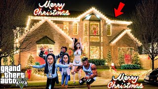 GTA 5 🎄🎄 Franklins Family New Christmas Mansion GTA 5 Real Life StoryTelling Mods 44 [upl. by Dominga]