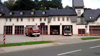 Ausrücken TLF 1625  DLAK 2312 Freiwillige Feuerwehr Auerbach [upl. by Lidda]