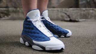 2010 Air Jordan 13 XIII Retro Flint Grey on feet WOMFT [upl. by Reba]