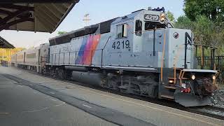 Train 853 Westbound With NJTR 4219  Netcong NJ  October 11 2024 [upl. by Maida]