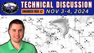 Treys Technical Tornado Discussion  Texas amp Oklahoma November 34 2024 [upl. by Eiliah473]