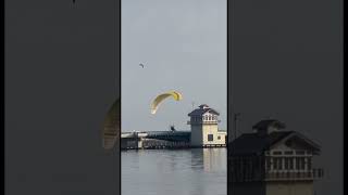 Paragliding at the Matlacha Bridge fishing florida paragliding pineisland [upl. by Aniaz]