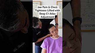 Jaw Pain amp Chest Tightness Lifteed with C1 Atlas chiropractic adjustment shorts [upl. by Nailij]