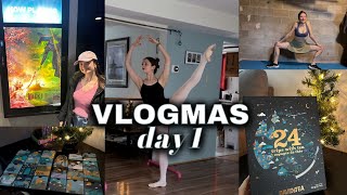 BALLET VLOGMAS day 1  Ballet class online at home Dance Masterclass ballerina workout routine [upl. by Ormiston]