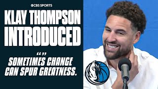 Klay Thompson Introduced By Dallas Mavericks  Why He Left Warriors I CBS Sports [upl. by Blanca280]