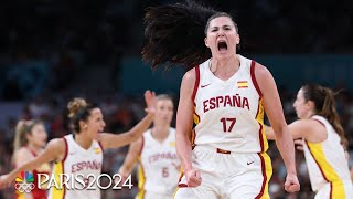 Spain China play to SHOWSTOPPING OT THRILLER in womens basketball  Paris Olympics  NBC Sports [upl. by Aihsa]