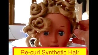 Our Generation Doll  Doll Hair Repair  ReCurl Synthetic Hair 💇🏼 🛁 ✂️ [upl. by Dasi]