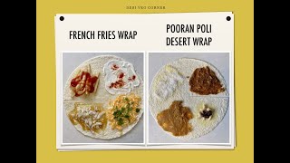 Trending Wraps  Supreme Wraps  French Fries Wrap  Pooran Poli Wrap [upl. by Matuag]