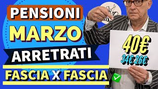 PENSIONI MARZO 👉 Ecco gli ARRETRATI CHE VI SPETTANO❗️IMPORTI ESATTI❗️Verificate se vi trovate [upl. by Syxela]