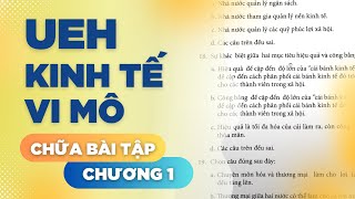 UEH  Sách bài tập Kinh tế vi mô  Chữa bài tập chương 1 [upl. by Noek]