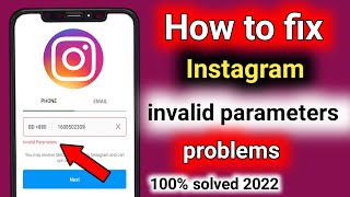 Instagram invalid parameters problem solvehow to fix Instagram invalid parameters problem [upl. by Troyes]