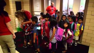 Round Lake School District 116 kindergarten students first day [upl. by Hobbie537]