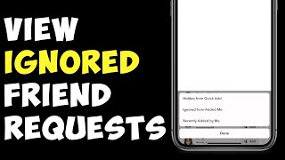 How To View Ignored Friend Requests On Snapchat [upl. by Lirbaj]