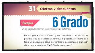 Desafío 31 sexto grado Ofertas y descuentos página 60 del libro de matemáticas de 6 grado primaria [upl. by Porte]