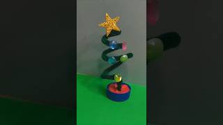 Easy Christmas Tree Craft from string New Creative Craft christmas trending tree youtubeshorts [upl. by Ydrah]