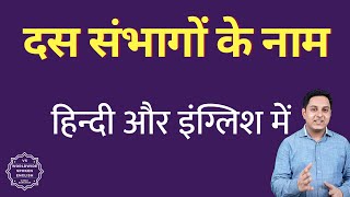 10 sambhag ke naam  दस संभागों के नाम हिन्दी और अंग्रेजी में [upl. by Bihas]