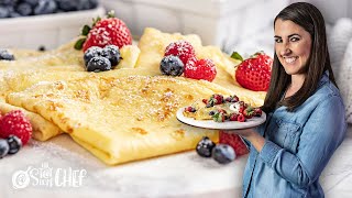 Easy Crepe Recipe [upl. by Elleuqram251]