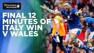 Final 12 Minutes Of Italys INCREDIBLE Win in Wales  2022 Guinness Six Nations [upl. by Jocelin494]