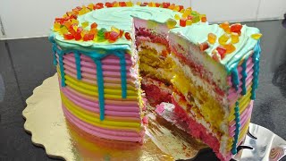 Simple Cassata Cake Recipe  cakedecorating cassata [upl. by Dlorrej372]