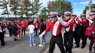 NC State Marching Band  Saxes amp Clarinets Tunnel at Lenovo Center before Football Game 11022024 [upl. by Nihi629]