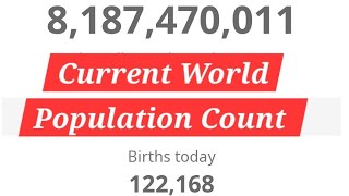 LIVE World Population Count [upl. by Deroo771]