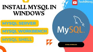 How to install Mysql server and workbench in windows mysql [upl. by Canute]