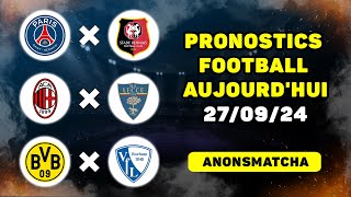 Pronostics et paris sur le foot aujourdhui PSG  Rennes Milan  Lecce Borussia Dortmund  Bochum [upl. by Eldoree800]