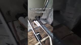 typical attic hvac installation in south mississippi hvac trades bluecollar fyp constructi [upl. by Reyotal]