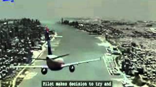 Animated Hudson river plane landing [upl. by Kooima]