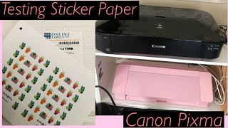 Canon Printing Stickers Comparing amp Testing Sticker Paper  Etsy Vlog Selling Stickers on Etsy [upl. by Amikehs212]