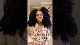 Flexi rod set to jumbo twists No washing necessary just detangle naturalhaircare beforeandafter [upl. by Eisak]