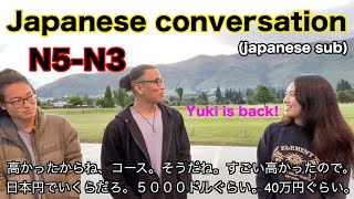 【N5N3】Japanese conversation  Catching up with friends [upl. by Kcirted457]