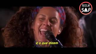 Alicia Keys  Empire State of Mind ft Jay Z Legendado  Tradução ♪ Live Times Square 2016 [upl. by Cnahc]