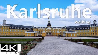 Walking in Karlsruhe Germany 2022  4K Virtual City Walk Tour [upl. by Almita]