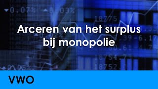 Arceren van het surplus bij monopolie  Economie voor vwo  Marktresultaat en Overheidsinvloed [upl. by Ainesell]