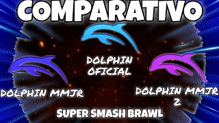 DOLPHIN MMJR 10 vs DOLPHIN OFICIAL vs DOLPHIN MMJR 20  RODANDO SUPER SMASH BRAWL  COMPARATIVO [upl. by Lilia121]