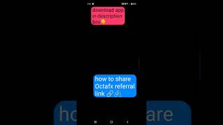 how to share Octafx trading referral link [upl. by Susej478]