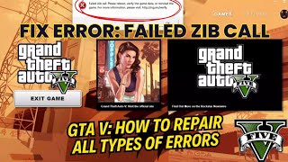 GTA V Error Fixed  Failed zlib call ERRGENZLIB2 Solved Win 10  11 HOW TO FIX ERROR GTA 5 [upl. by Asusej]