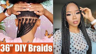 How To Easy Box Braids For Beginners On Natural Hair by Karrill DaDiva [upl. by Hgielime]