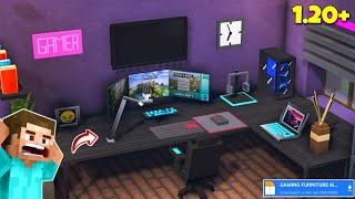 🔥GAMING FURNITURE MODADDON FOR MINECRAFT PE 120  furniture mod minecraft pe  2023 [upl. by Vivi]