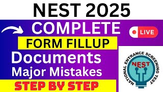 NEST 2025 Application Form  NEST Registration 2025 How To Fill NEST 2025 Application Form [upl. by Verena]