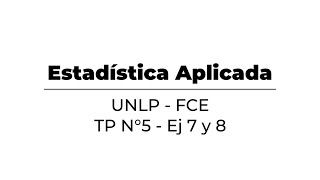 TEOREMA CENTRAL DEL LIMITE BINOMIAL Y POISSON  TP N°5 EJERCICIO 7 Y 8  FCE UNLP [upl. by Ettelrac]