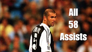 Zinedine Zidane All 58 Assists Real Madrid [upl. by Analli]